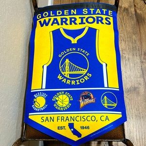Vintage Rare Golden State Warriors NBA Champions Champs Classic Big Dubs Banner!
